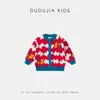 Venta de Liquidación 49.9Precio Original 58 Familia Dudu Ropa Infantil Suéter Infantil Festivo de Año Nuevo Cárdigan para Niños Suéter para Niñas