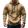 Código Europeo S-5XL Transfronterizo Nuevo Sudadera con Capucha y Cremallera para Hombre Bolsillos Múltiples Deportiva Casual