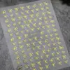 Adesivos de Unha de Laço de Cor Sólida com Base Adesiva Plana, Adesivos de Unha DIY de Laço Versáteis e Simples Dh1057