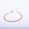 Pulsera Tobillera Jinyiyuan Oro 18K Acero Inoxidable Electrochapado Joyería Versátil Diseño de Nicho Cintura Delgada Corazón de Melocotón Hueco