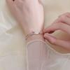 Pulsera de Estrella de Doble Capa de Plata Esterlina S925 para Mujer Pulsera Simple de Estilo Coreano Nicho ins Lujo Ligero Gama Alta Pulsera para Novia