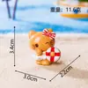 Novo produto criativo de micro paisagismo: figura fofa de gatinho de pelo preto, casa de bonecas DIY decoração de casa, ornamento de carro e mesa
