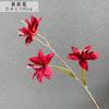 Lirio pequeño de 3 cabezas, flor de simulación, nuevo lirio pequeño, decoración de interiores para auditorio de bodas, flor falsa de simulación, fábrica al por mayor