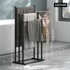 Toallero Vertical de Baño Múltiples Barras Colgantes Barra de Toallas Multifuncional para Baño Estante de Almacenamiento de Toallas de Baño para el Hogar