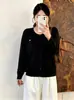 Cárdigan de punto suave con cuello redondo para mujer de talla grande, estilo otoño 2026, holgado y versátil, chaqueta adelgazante para mujeres de talla grande