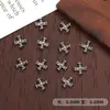 Accesorios de arte para uñas transfronterizos, cruz de estilo oscuro, joyería de aleación retro de moda, nuevas decoraciones metálicas para arte de uñas