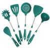Cozinha antiaderente espátula 6 peças conjunto non-slip cartão design silicone espátula de aço inoxidável punho silicone utensílios de cozinha