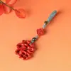 Llavero de Arena Roja de Alto Contenido, Colgante para Bolso de Cinabrio Natural Genuino, Amuleto de Nube Auspiciosa, Adorno, Venta Directa del Fabricante