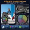 Altavoz Bluetooth Inalámbrico Sing-E Zqs8188 de 8 pulgadas con Micrófono para Eventos de Escenario y Presentaciones, con Luces de Colores