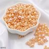 3-8mm ABS Iridescente Perfurado Pérola Artificial Redonda Contas Soltas Artesanal DIY Acessórios Macaron Caixa de Maquiagem Enchimento de Contas