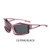 Gafas de sol con sentido de tecnología futura Glazy, gafas de sol de estilo mecánico envolventes, ojo de gato, para montar, celebridad de Internet, cóncavas