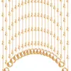 Cortina de cuentas de calabaza de cristal para puerta de dormitorio, Barra de soporte sin taladro para partición de entrada, Decoración de baño, Cortina colgante para baño de sala de estar