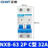 Disjuntor de ar Chint NXB 1P doméstico 2P pequeno micro disjuntor de ar 3P 4P monofásico 220V trifásico 380V
