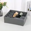 Caja de Almacenamiento para Ropa Interior de Tela Panal con Compartimentos para Calcetines y Corbatas Plegable para Cajón de Dormitorio Cesta Interior de Almacenamiento