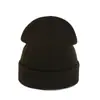 Gorro de Lana Acrílica de Amazon para Hombres y Mujeres, Gorro de Punto Pullover Otoño e Invierno Europeo y Americano, Gorro de Punto Plano Color Caramelo