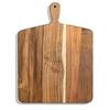 Tábua de Corte de Madeira de Acácia Transfronteiriça, Personalizável com Alça e Furo para Pendurar, Uso Dupla Face, Tábua de Corte para Alimentos Cozidos na Cozinha, Tábua de Queijo de Madeira