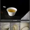 Taza de Té de Porcelana Blanca Cerámica Dehua, Taza de Maestro de Jade Nefrita, Juego de Té, Taza de Té, Vidriado Brillante Individual para Oficina Hospitalidad