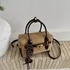 Elegante bolsa Boston retrô, nova bolsa transversal versátil de outono de 2026, bolsa de ombro moderna, tendência