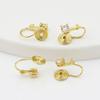 Moda DIY Acessórios Mosquito Incenso Placa Ear Clip Converter Brincos sem Furos de Orelha Diamante com Pérola Titular Ear Clip