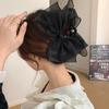 Acessórios de Cabelo Princesa do Escape Presilha Pinça Laço Preto Temperamento de Alto Padrão Presilha de Cabelo Headwear Presilha Tubarão