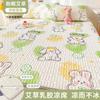 Clase de Verano a Juego de Tres Piezas con Dibujos Animados de Seda Helada y Látex, Plegable, Antideslizante, Alfombrilla Suave de Sensación Fresca, Alfombrilla Suave con Aire Acondicionado