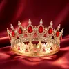 Coroa de Noiva Popular Europeia e Americana, Coroa Retro Barroca de Liga, Adorno de Cabeça de Coroa de Alta Qualidade para Jantar e Passarela