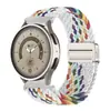 Para Huawei GT5 Pulseira de Relógio Fivela Magnética Trançada de Nylon 18mm Loop Feminino Samsung watch7 Pulseira de Relógio