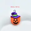 Colgante Creativo Serie de Dibujos Animados de Halloween Fantasma Simulado Calabaza Gato Negro Colgante de Llavero Accesorios de Bricolaje