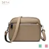 Bolsa Quadrada Pequena Nova Estilo 2026 Simples e Fashion, Transfronteiriça, Feita de Couro Bovino de Primeira Camada, Bolsa de Ombro Único Transversal, Bolsa Feminina de Grande Capacidade com Múltiplos Compartimentos