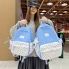 Mochila de Cuadros Estilo Coreano para Estudiantes Mujeres, Bolsa Escolar Linda Fresca Dulce, Bolsa Grande para Laptop de Gran Capacidad, Nuevo Estilo 2025
