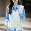 Novo Colete Cardigan de Lã Cashmere com Gola V Tricotado Outono/Inverno 2026 para Mulheres, Top Sem Mangas Escovado de Cor Sólida