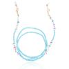 Joyería transfronteriza europea y americana bohemia color sólido cuentas de arroz letra LOVE cadena para gafas accesorios máscara femenina cadena antideslizante