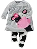Explosiones ropa infantil niña niña bebé caricatura manga larga ballena ropa de casa traje pijama D13