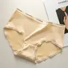 Roupa íntima fina feminina de cintura média para primavera e verão, mesmo estilo da loja, fundo antibacteriano, sem marcação, confortável, respirável, calcinhas antibacterianas femininas