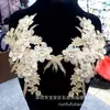 Nuevo Patrón de Flores de Encaje de Poliéster Bordado con Diamantes Tela de Encaje Bufanda Ropa de Mujer Ropa de Niño Accesorios para Joyería DIY