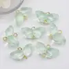 Colgante de Ala de Mariposa de Vidrio Degradado para Pendientes Hechos a Mano DIY, Accesorios de Cuentas con Alta Transparencia y una Suave Vibración de Hada