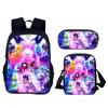 Mochila Escolar Steven Universo Cosmic Kid Mochila Infantil Conjunto de Três Peças