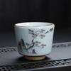 Taza de Té Cerámica Taza de Degustación de Té Pintada a Mano Película de Apertura del Horno Ru Puede Levantar Pu 'er Kung Fu Taza Individual Retro Taza de Maestro LOGOTIPO Impreso