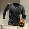 Camada de base esportiva masculina de manga comprida, secagem rápida, justa, para corrida, fitness, roupa íntima, conjunto de treino, outono e inverno, quente, escalada