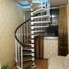 Escalera Giratoria Loft Dúplex Pilar Central Escalera de Caracol Redonda Acero-Madera Moderna Edificio Dúplex Peldaños Estilo Nuevo Chino Hogar Personalización