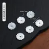 Accesorio de gato sin rostro de nácar blanco natural, componentes de joyería DIY para collar y pulsera semiacabados perforados, venta directa de fábrica