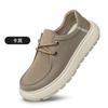 Sapatos Masculinos 2025 Outono Novo Estilo Slip-On Casuais Sapatos de Lona Masculinos Preguiçosos Respiráveis Leves de Tecido