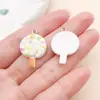 Set Mixto de 20 Divertidos Colgantes de Resina Blanca para Comida Simulación de Donut Fruta Corazón Accesorios para Joyería DIY