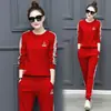 Conjunto de Sudadera Deportiva para Mujer Otoño Manga Larga Cuello Redondo Nuevo Talla Grande Chica con Curvas Conjunto Casual de Dos Piezas Transfronterizo del Sudeste Asiático para Mujer