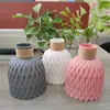 Padrão de Abacaxi Corda de Cânhamo Vaso de Plástico Atacado Simulação Simples Pequeno Fresco Vaso Venda Quente Transfronteiriça Vaso Ondulado