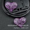 8653 forma de corazón con grieta interior pasante forma de corazón de melocotón 16 * 21 mm collar cadena de teléfono móvil cuerda para teléfono móvil accesorios de joyería colgante