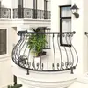 Barandillas de Hierro y Aluminio, Barandillas para Balcones Exteriores tipo Loft, Barandillas para Villas, Barandillas Exteriores Curvadas Francesas, Se Pueden Personalizar con Galvanizado en Caliente