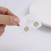 Pendientes pequeños y frescos de perla con lazo y pendientes simples de trémolo pendientes chapados en plata de ley 925 en oro real