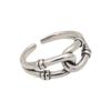 Anillo Estilo Coreano Estudiante Simple Personalidad Combinable Anillo para Dedo Índice Estilo Frío para Mujer Anillo Ajustable Retro Moderno Plateado
