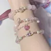 Pulsera de Cuentas de Concha de Cristal Rosa Natural Pulsera de Estrella Diseño Nicho de Lujo Ligero para Mujer Estilo Popular de Douyin de Alta Gama